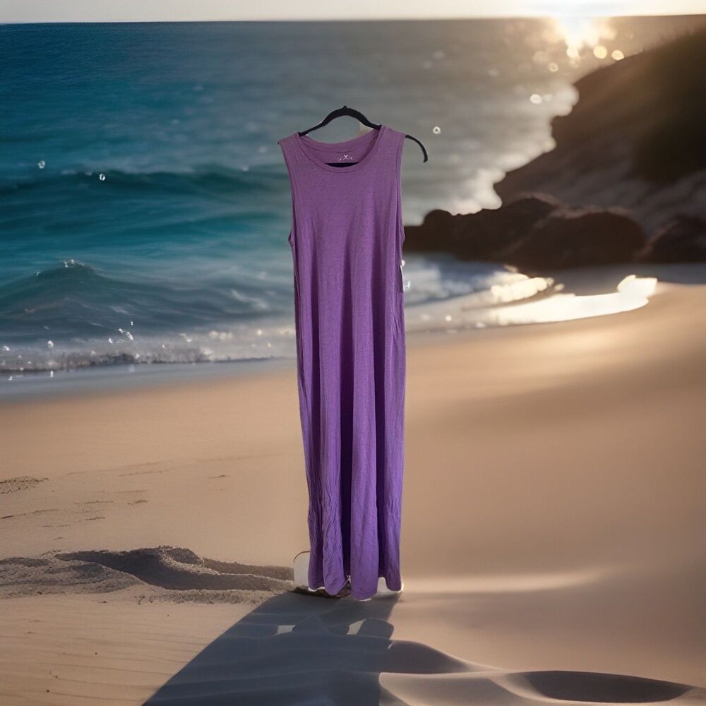 Nwt’s Velvet by Graham & Spencer Purple Cotton Jersey Maxi Small